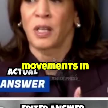 Kamala’s word salad answer about Israel on 60 Minutes is gone