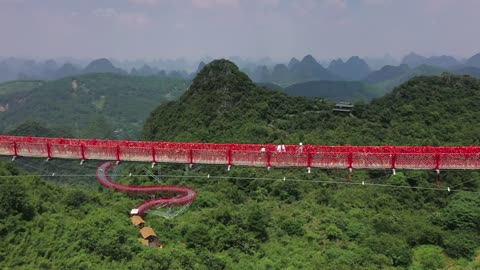 Guilin Yangshuo Peak Ruyi Scenic Spot _ Aerial Photography _ China