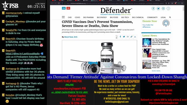 2022-04-08 07:00 EDT - Patriots Soapbox AM: with LadyRWB , MykelJaye & DD