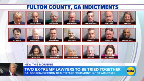 Trial dates for Trump election defendants in Georgia set for October l GMA