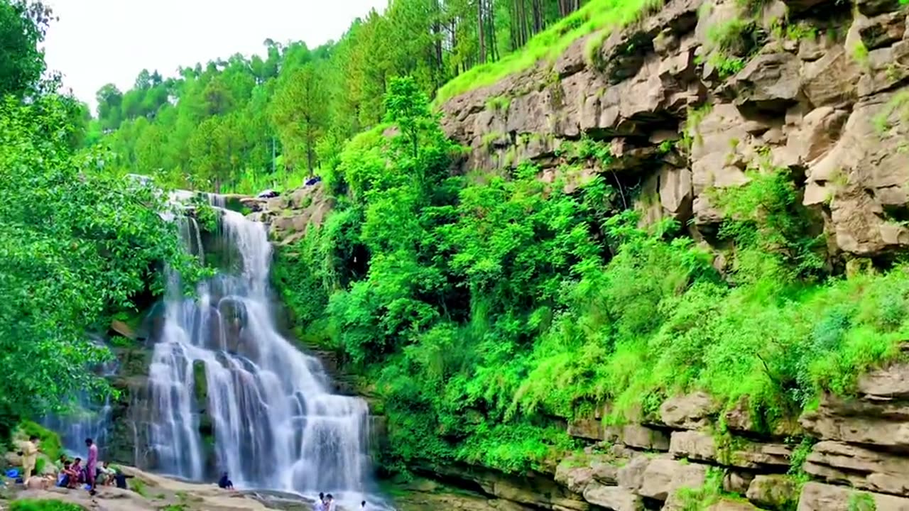 Natural beauty waterfall