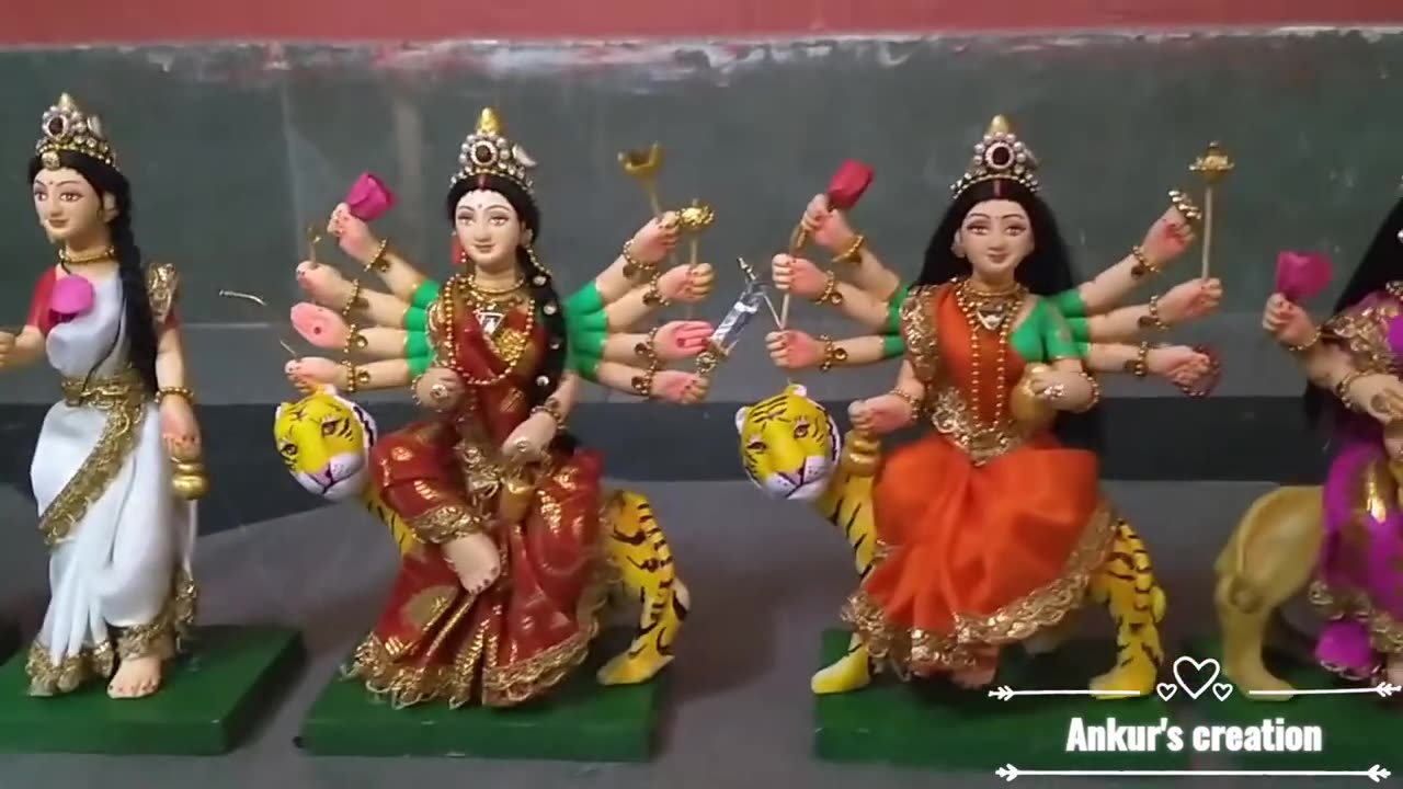 NAVDURGA miniature idols made by me