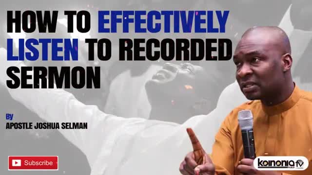 Must Watch! An effective way to listen to a sermon and get blessed by it.