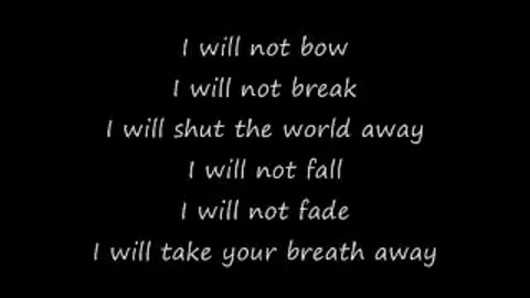 Breaking Benjamin I Will Not Bow Lyrics