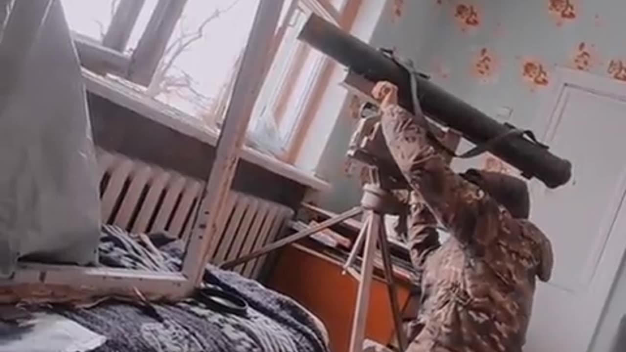 Ukrainians Fire ATGM in Bakhmut