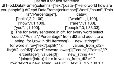 How can I replace each and every word with 3 values from another dataframe