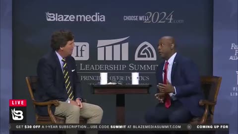 Tucker Carlson asks Tim Scott about peace in Ukraine