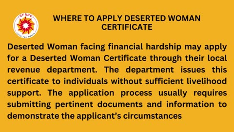 How to Apply Deserted Woman Certificate in Tamil Nadu