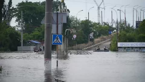 Zelenskiy visited flooded areas.