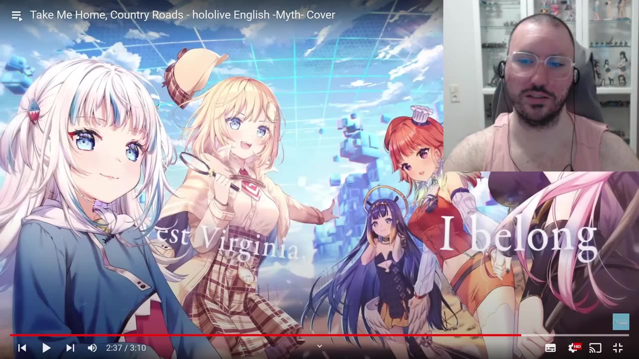 Hololive Reaction Take Me Home, Country Roads - hololive English -Myth- Cover