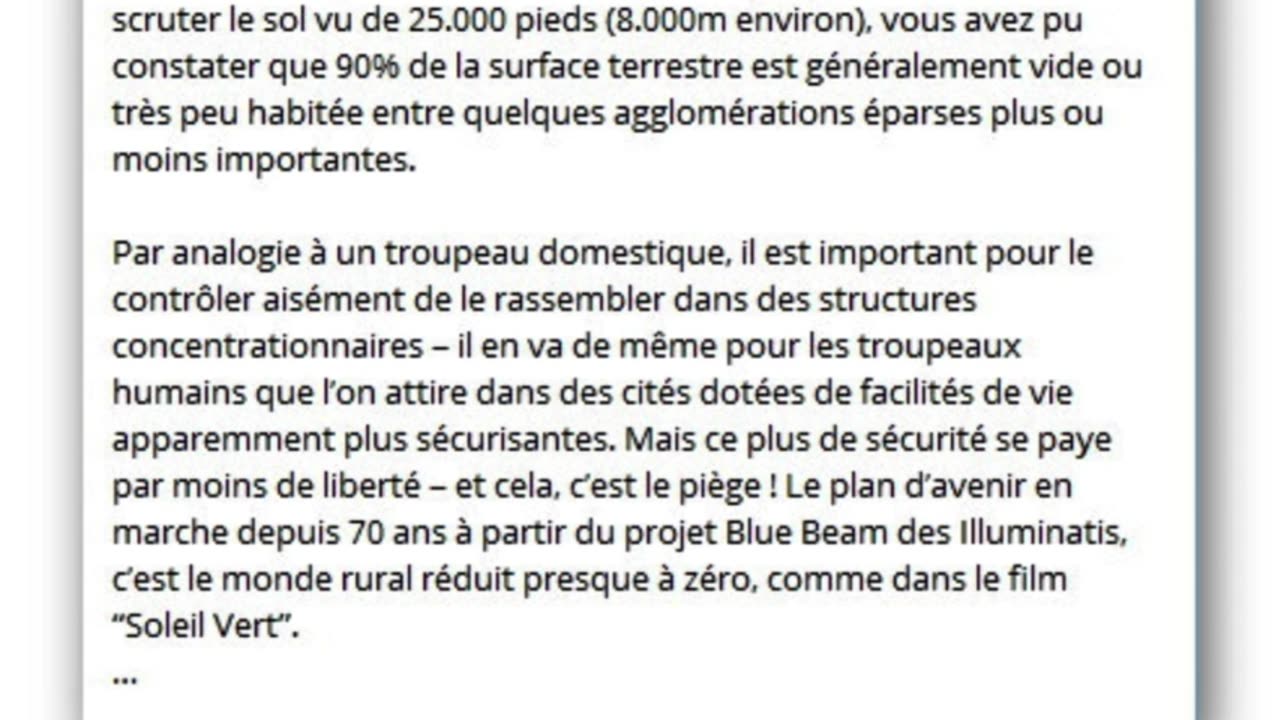 La foutaise climatique pour mieux nous esclavagiser... ici p 24 juillet 2023