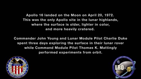 Apollo 16 Lands in the Lunar Highlands