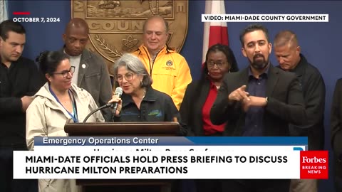 BREAKING- Category 5 Hurricane Milton Preparations Discussed By Officials In Miami-Dade, Florida