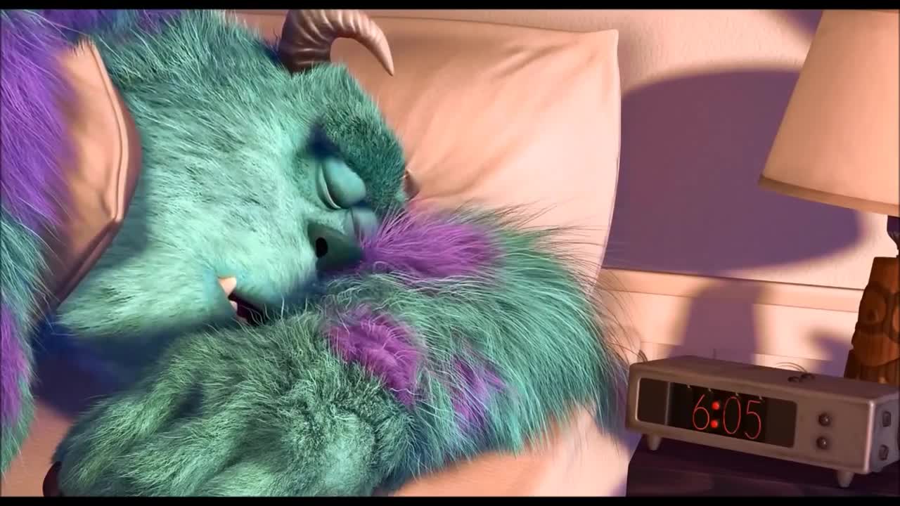 Monsters Inc Sully's morning