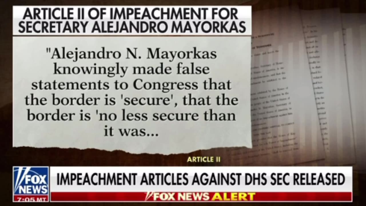 ARTICLES OF IMPEACHMENT ON MAYORKAS