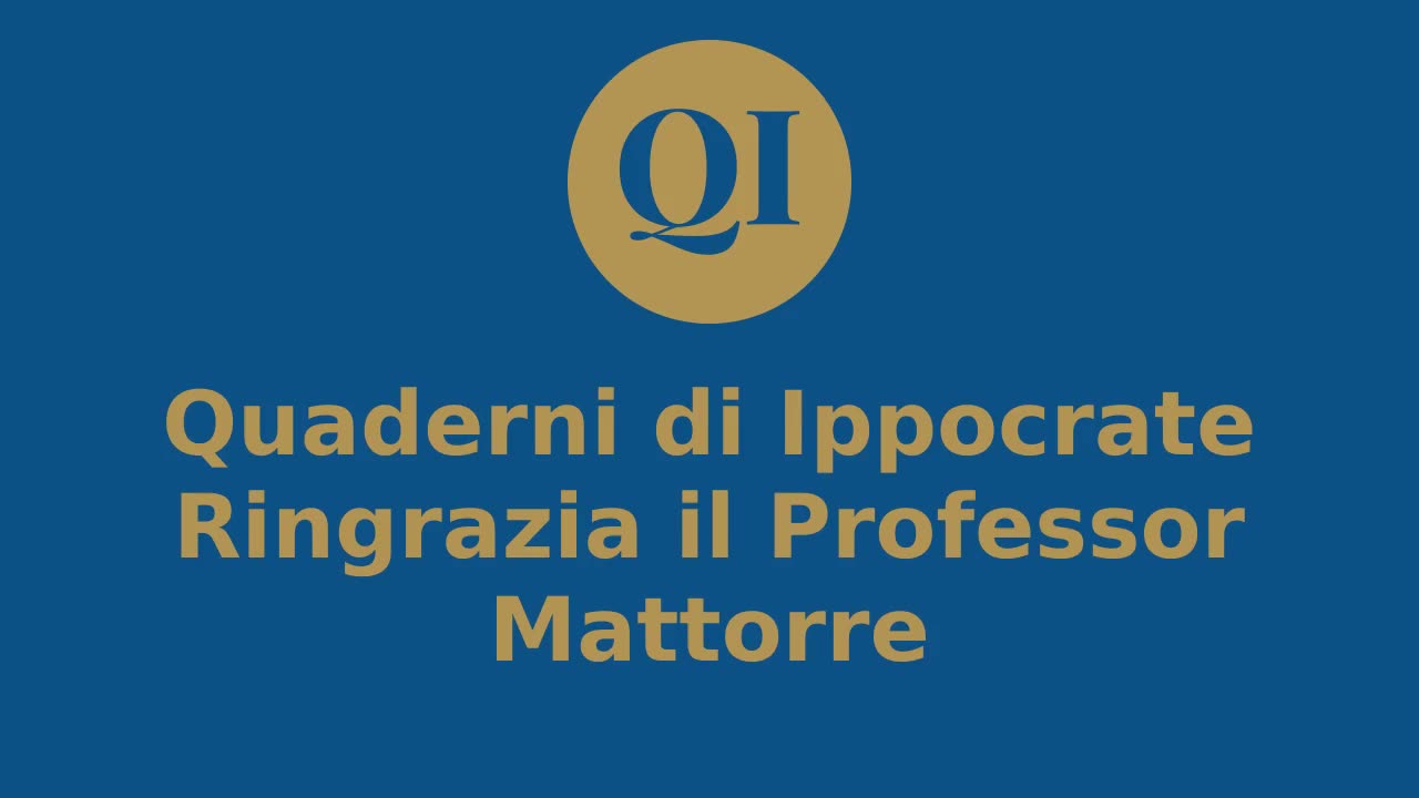 Quaderni di Ippocrate Intervista a Marco Mattorre seconda parte