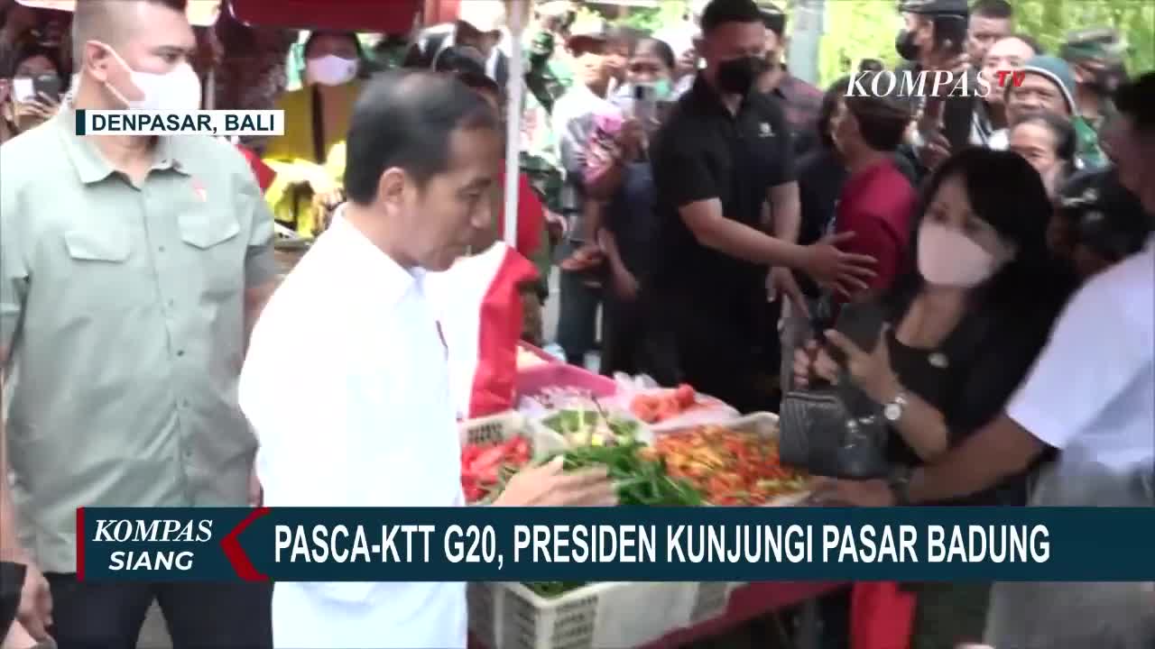 Presiden Jokowi Kunjungi Pasar Badung untuk Bagikan BLT