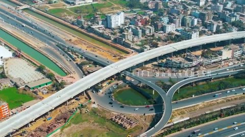 Digital Bangladesh capital streets and flyover