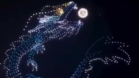 STUNNING DRONE SHOW ON NYE IN SOUTH KOREA