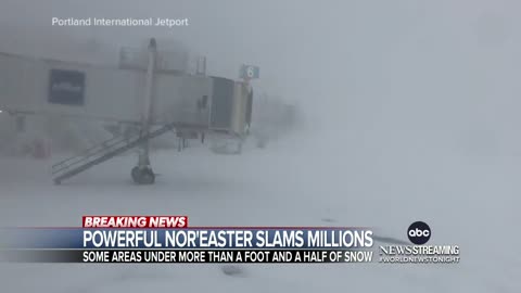 Powerful nor’easter pummels East Coast