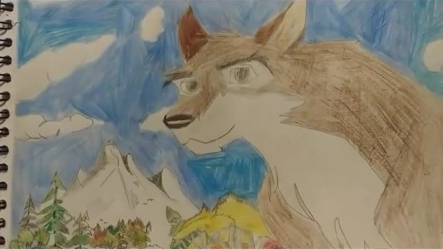 my balto drawing from 2020 night wolf 17