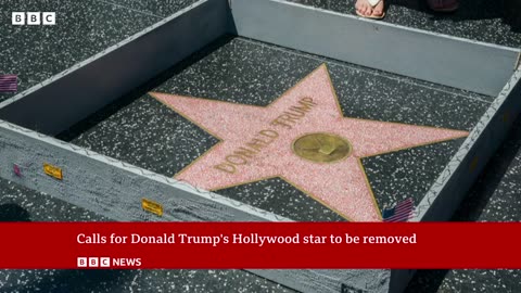 Calls for Donald Trump's Hollywood Walk of Fame star to be removed