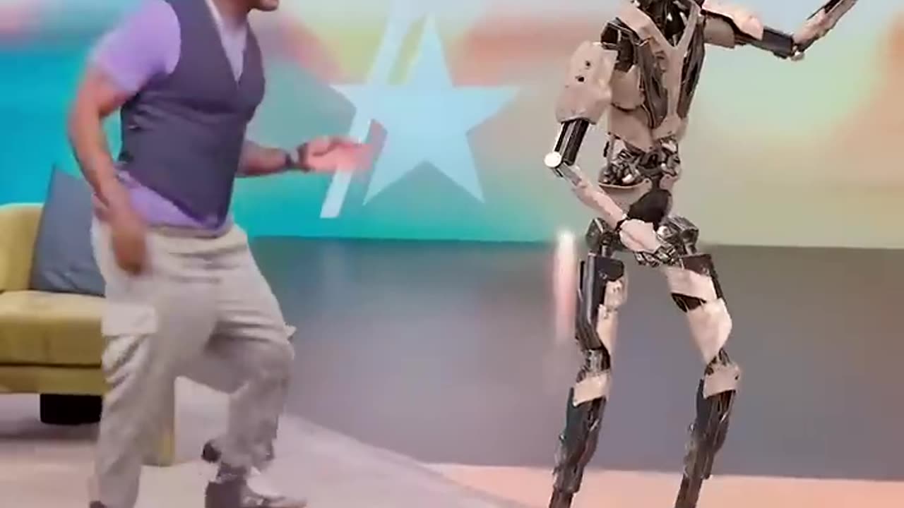 Robot Dancing Along _ Robot vs Human _ Incredible Wonder Studio Ai #shorts