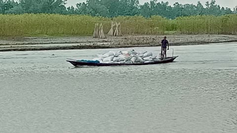 It was difficult to steer the boat due to the strong current of the river