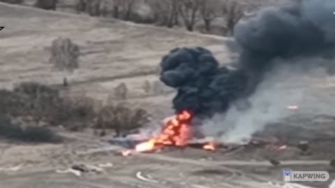 Ukrainian AT- Tank infantry ambushed a Russian Tank