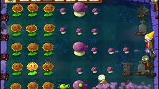 Plants vs Zombies Aventura Noche Nivel 2 4