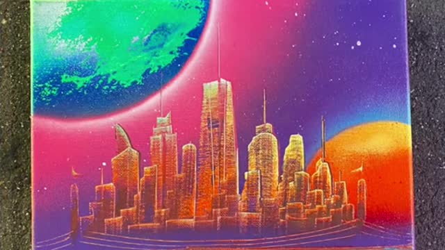 #uniquart #artworkdisplay #spraypaintart