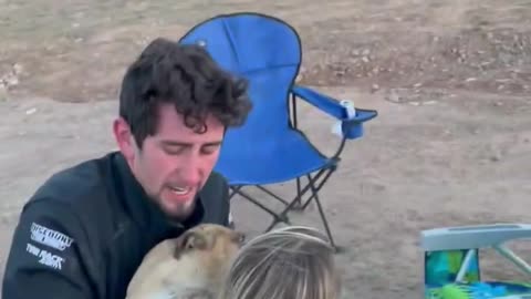 Emotional reunion as couple finds their lost dog after long search: 'Thank you God!'