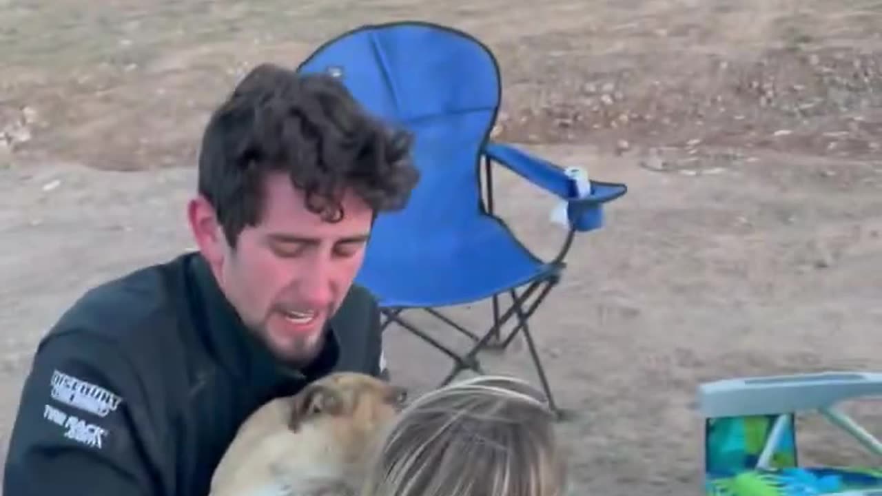 Emotional reunion as couple finds their lost dog after long search: 'Thank you God!'