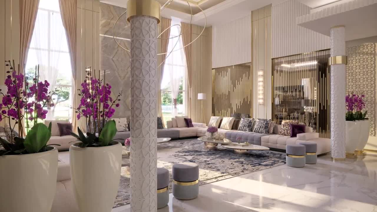 Luxury Modern Arabic house interior design with modern majlis dewaniya decorations