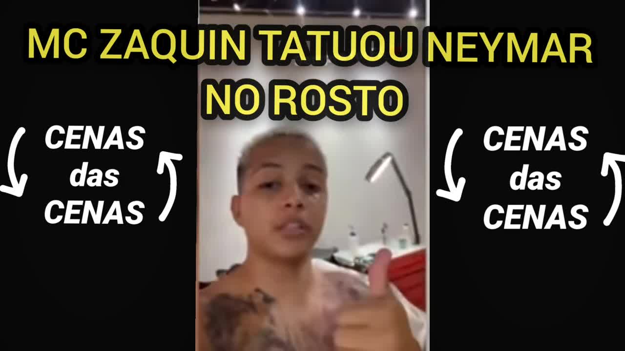 Homenagem ao Neymar Mc Zaquin Tatuou Neymar no Rosto