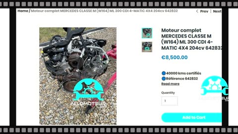 Moteur complet MERCEDES CLASSE M (W164) ML 300 CDI 4-MATIC 4X4 204cv 642832
