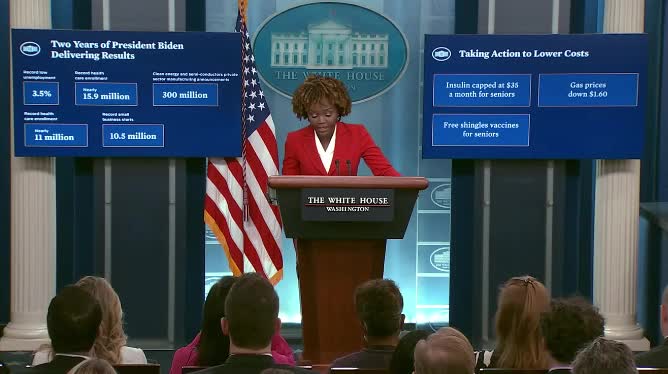WH press sec: "In the past two years we have seen significant economic growth."