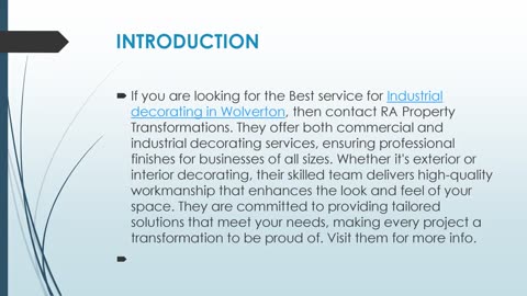 Get The Best Industrial Decorating in Wolverton.