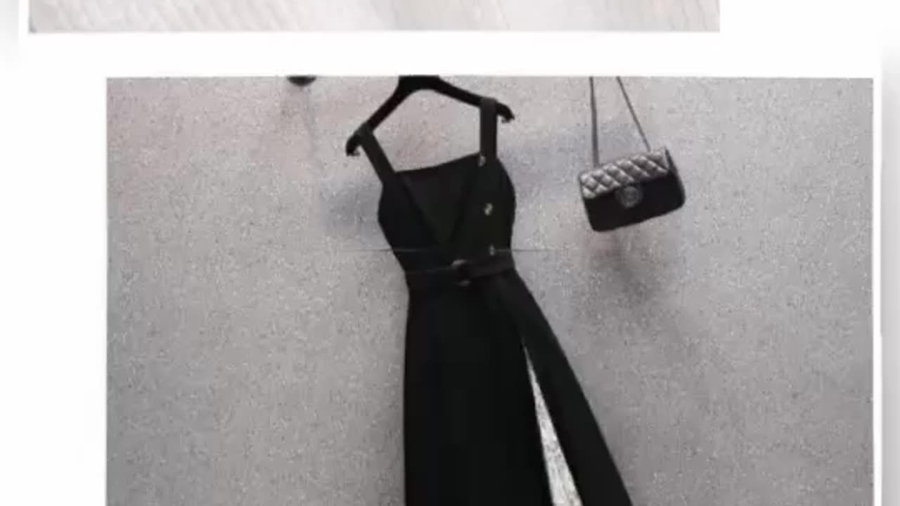 Women's strap sweater knitted dress