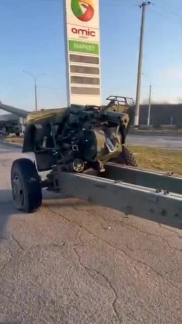 Damage and abandoned Ukrainian equipment in the vicinity of Kherson