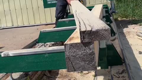 Cutting pieces I need out of an old beam