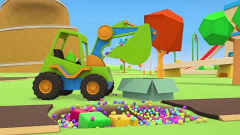 New wheels for the car. The little racing car & big monster trucks. Helper cars cartoons for kids