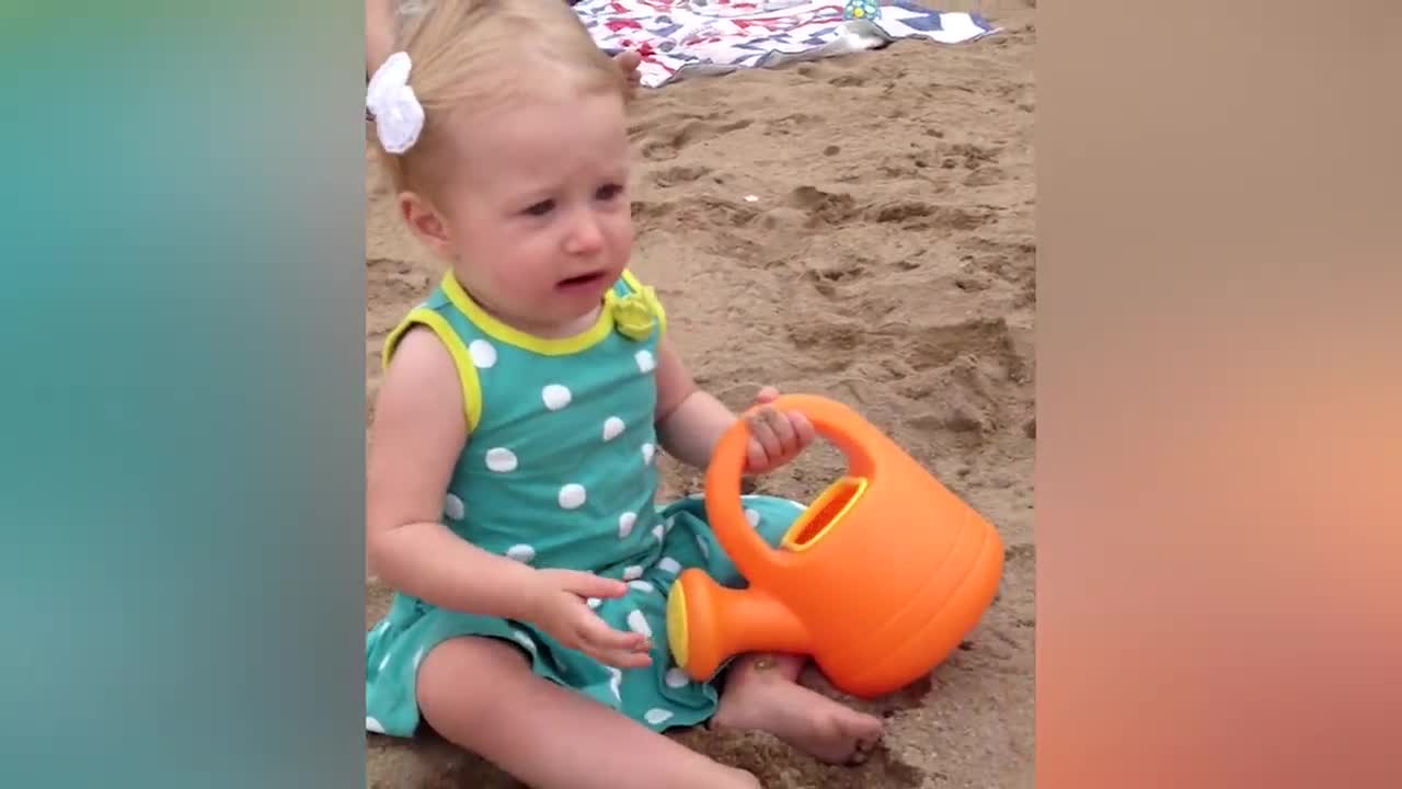 Funniest Babies on the Beach | Cute Baby Funny Moments-8