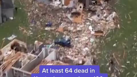 A At least 64 dead in Kentucky tornadoes, 100 still missing