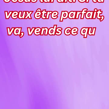 "Si tu veux être parfait..." Matthieu 19:21#shorts #shortvideo #youtubeshorts #youtube #yt #ytshots