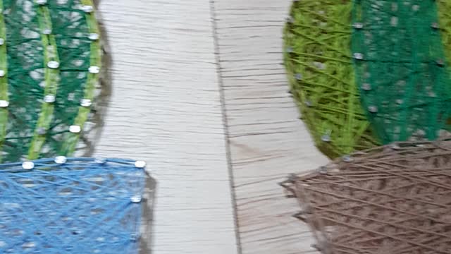 String Art tema flores e cactus