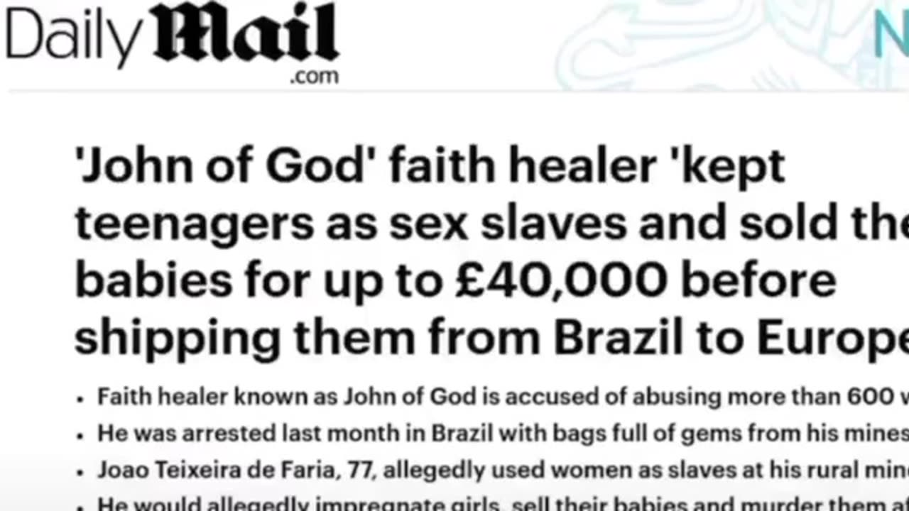 Oprah With John Of God. - Sex Slavery