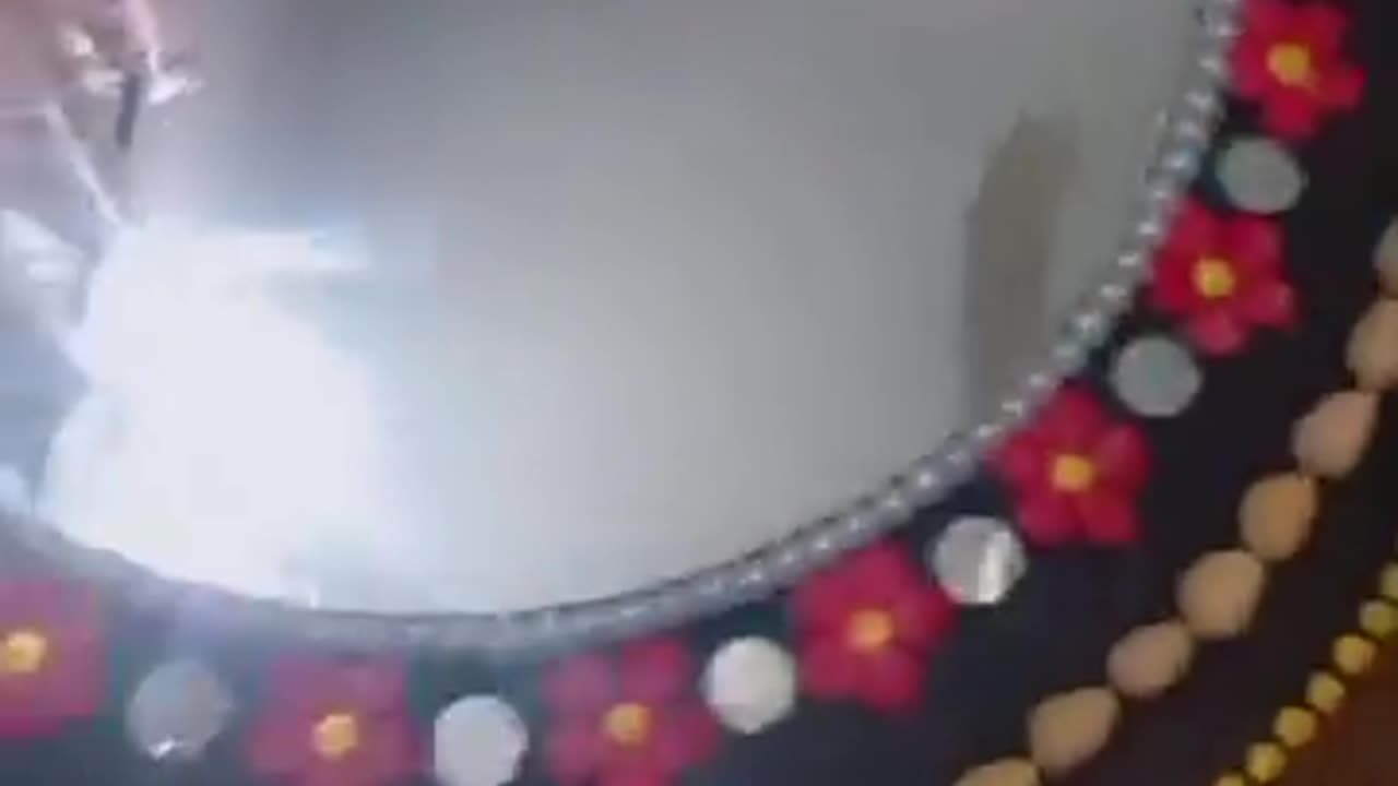 Easy Handmade Wall Hanging Mirror | Clay flower pista shells Crafts 28-Aug-2023 Nimra Arts