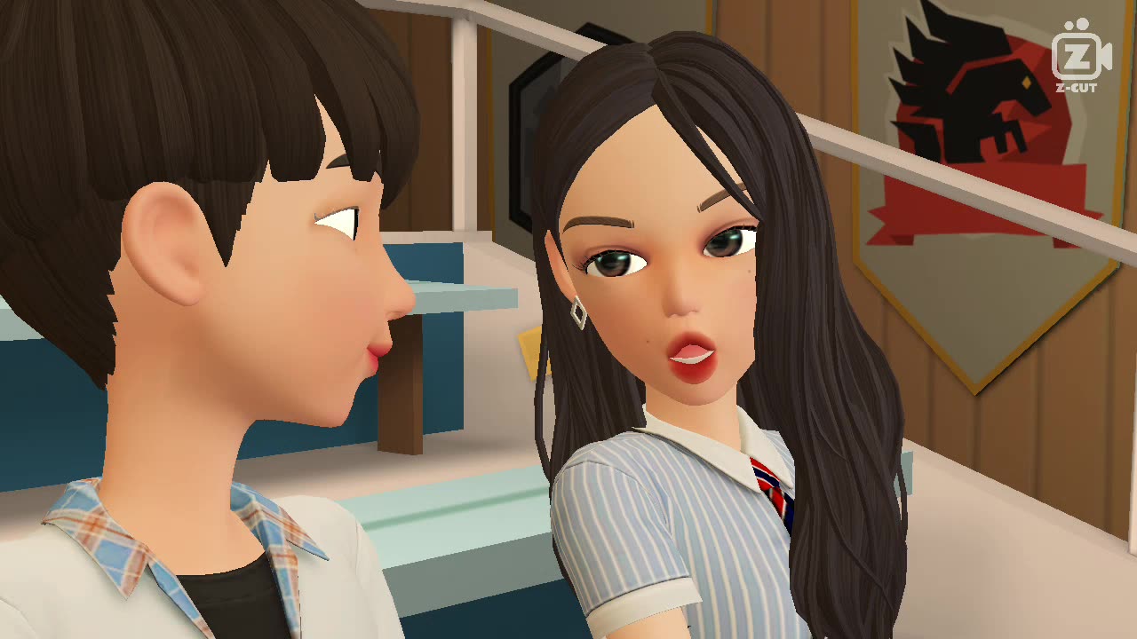 Two friends talk each other