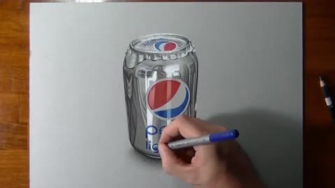 Drawing pepsi can